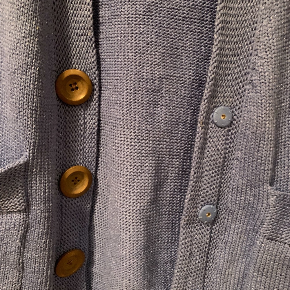 Cold water creek periwinkle blue sweater vest M - Picture 2 of 4
